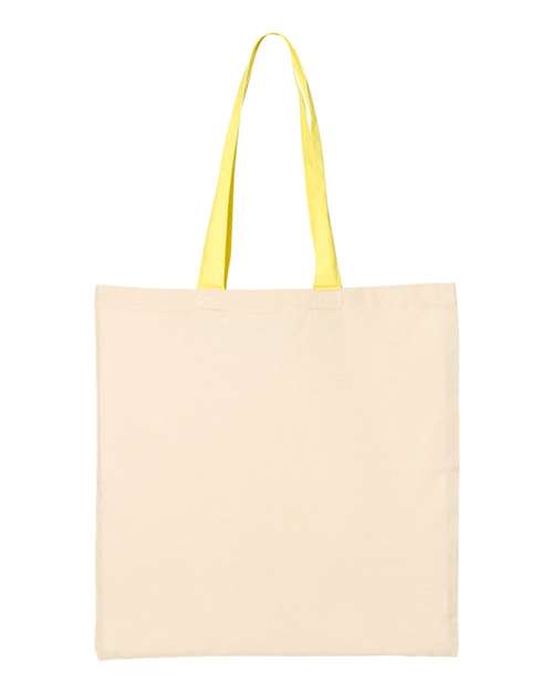 Q-Tees QTB6000 Economical Tote with Contrast-Color Handles