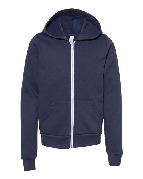 BELLA + CANVAS 3739Y Youth Sponge Fleece Full-Zip Hoodie