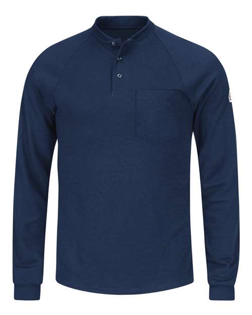 Bulwark SML2 Men's Long Sleeve Henley Shirt- CoolTouch®2