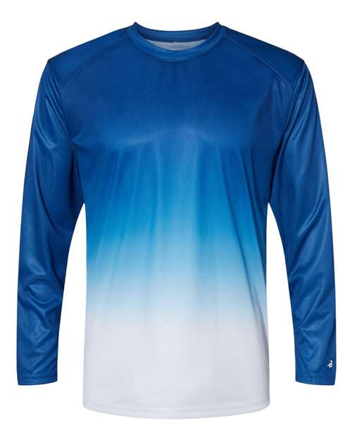 Badger 4204 Men's Ombre Long Sleeve T-Shirt