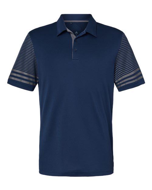 Adidas A490 Men's Striped Sleeve Polo
