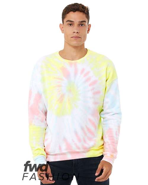 BELLA + CANVAS 3945RD Unisex FWD Fashion Tie-Dyed Crewneck Sweatshirt