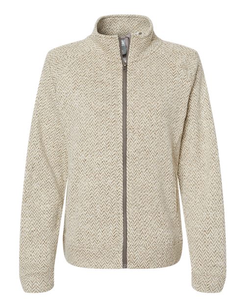 J. America 8716 Women's Traverse Full-Zip Sweater