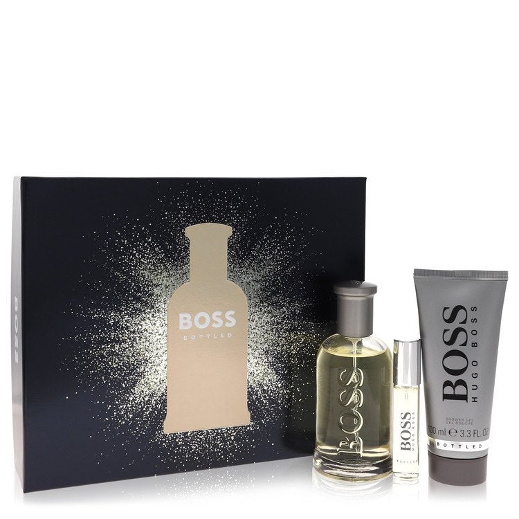 Boss No. 6 by Hugo Boss Gift Set -- 3.3 oz Eau De Toilette Spray + 0.3 oz Mini EDT Spray + 3.4 oz Shower Gel