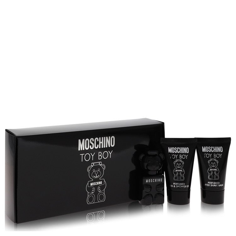 Moschino Toy Boy Gift Set - 0.17 oz Mini EDP + 0.8 oz Shower Gel + 0.8 oz After Shave Balm By Moschino