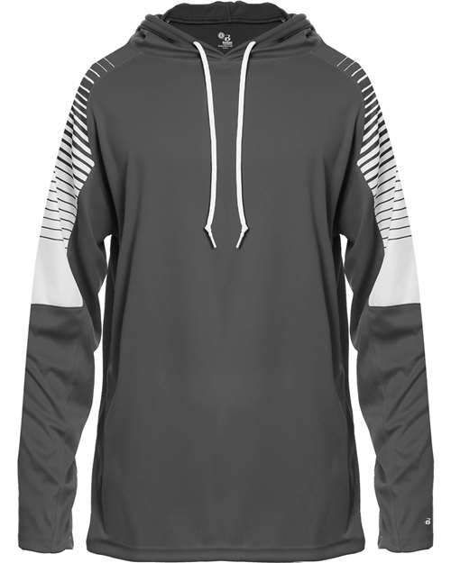 Badger 4211 Men's Lineup Hooded Long Sleeve T-Shirt