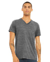 BELLA + CANVAS 3655 Unisex Textured Jersey V-Neck Tee