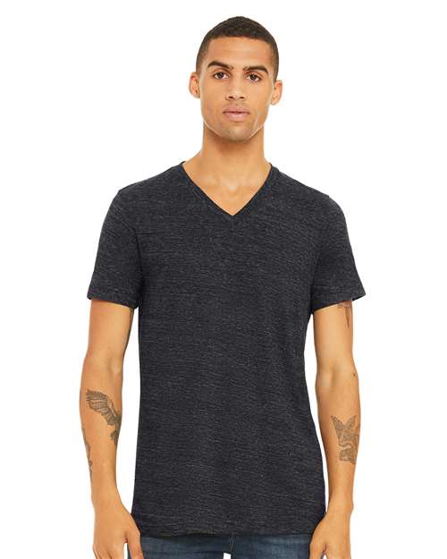 BELLA + CANVAS 3655 Unisex Textured Jersey V-Neck Tee