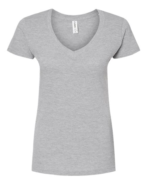 Tultex 214 Women's Fine Jersey V-Neck T-Shirt