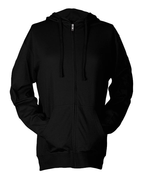 Tultex 260 Unisex Beach Full-Zip Hooded Long Sleeve T-Shirt