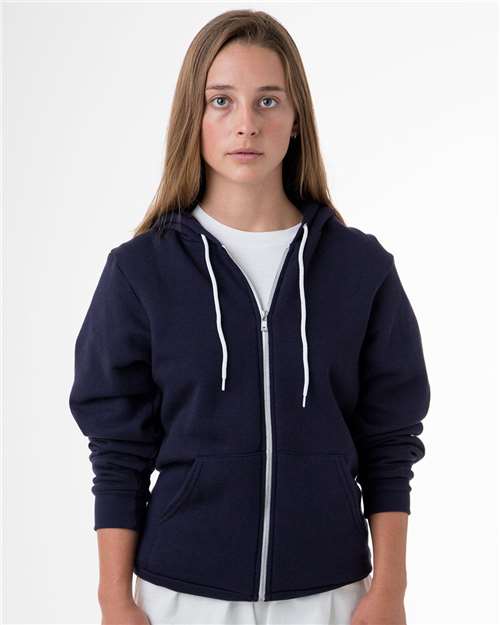 Los Angeles Apparel F97 Unisex USA-Made Flex Fleece Full-Zip Hooded Sweatshirt