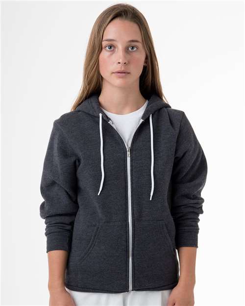Los Angeles Apparel F97 Unisex USA-Made Flex Fleece Full-Zip Hooded Sweatshirt