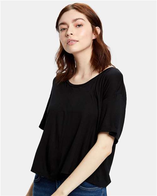 US Blanks US309 Women's Boxy Open Neck Tee