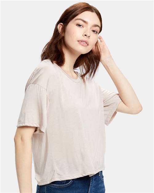 US Blanks US309 Women's Boxy Open Neck Tee