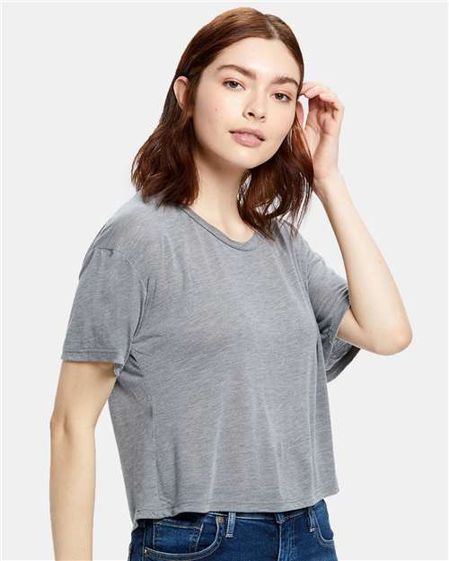 US Blanks US309 Women's Boxy Open Neck Tee