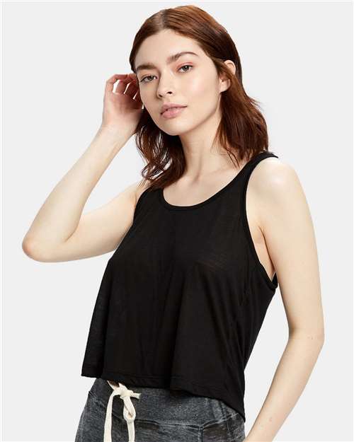 US Blanks US510 Women's Sheer Cropped Racer Tank Top