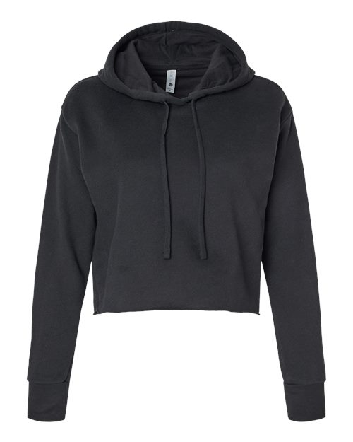 Next Level 9384 Women's Laguna Sueded Raw Edge Crop Hoodie