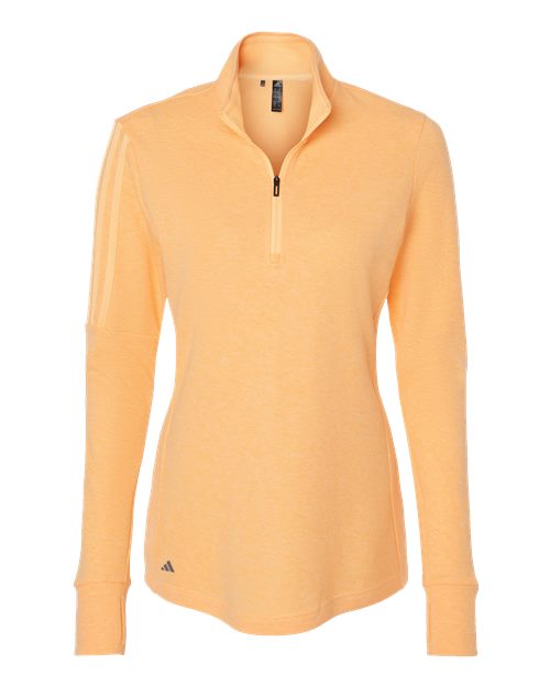 Adidas A555 Women's 3-Stripes Quarter-Zip Sweater