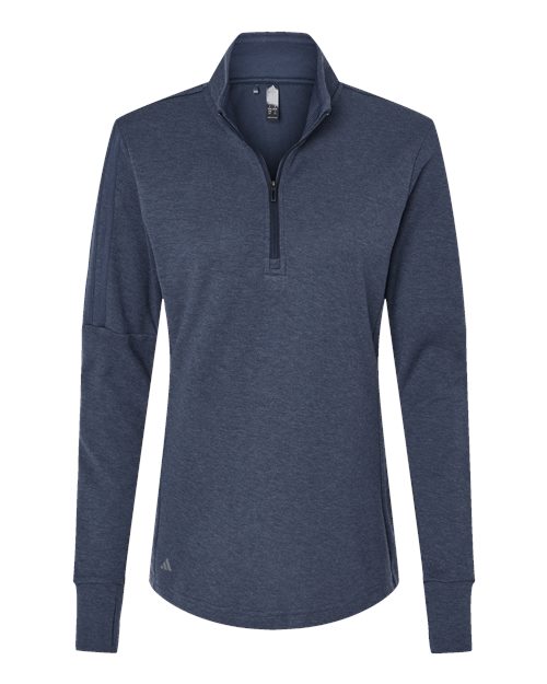 Adidas A555 Women's 3-Stripes Quarter-Zip Sweater