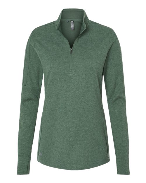 Adidas A555 Women's 3-Stripes Quarter-Zip Sweater
