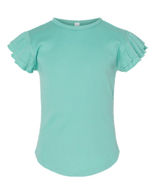 Rabbit Skins 3339 Toddler Flutter Sleeve Tee