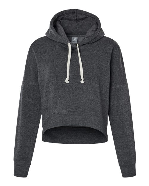 J. America 8853 Women's Crop Hooded Sweatshirt