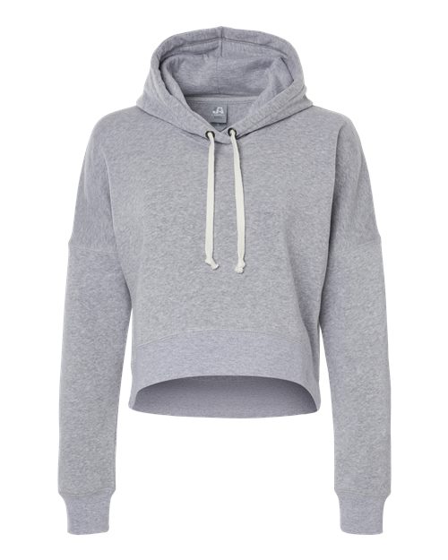 J. America 8853 Women's Crop Hooded Sweatshirt