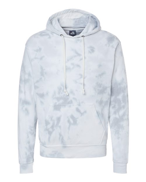 J. America 8861 Men's Tie-Dyed Fleece Hooded Sweatshirt