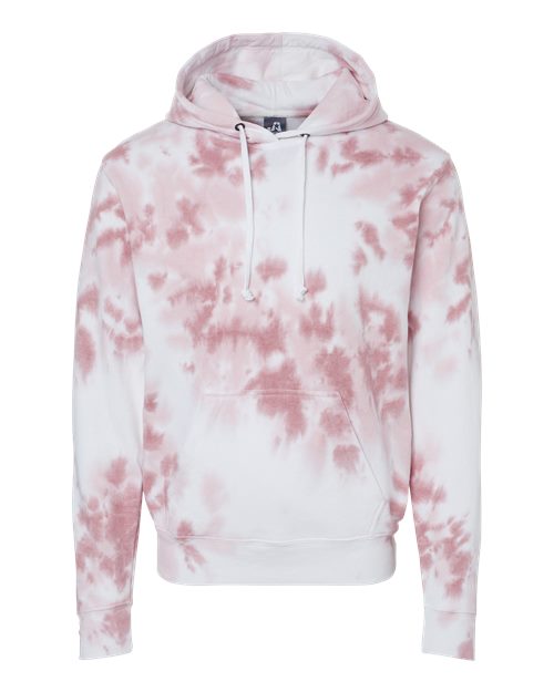 J. America 8861 Men's Tie-Dyed Fleece Hooded Sweatshirt