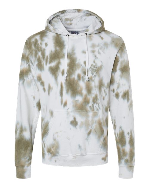 J. America 8861 Men's Tie-Dyed Fleece Hooded Sweatshirt