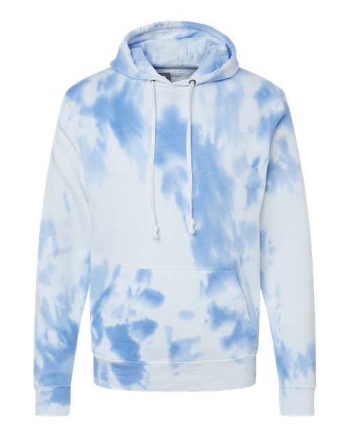 J. America 8861 Men's Tie-Dyed Fleece Hooded Sweatshirt