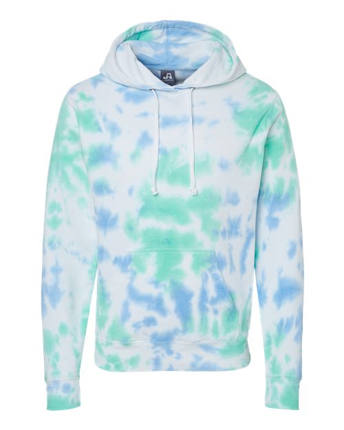J. America 8861 Men's Tie-Dyed Fleece Hooded Sweatshirt