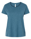 LAT 3816 Women's Curvy Collection Fine Jersey Tee