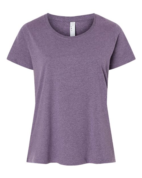 LAT 3816 Women's Curvy Collection Fine Jersey Tee