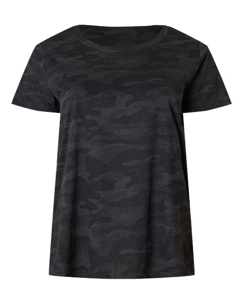 LAT 3816 Women's Curvy Collection Fine Jersey Tee