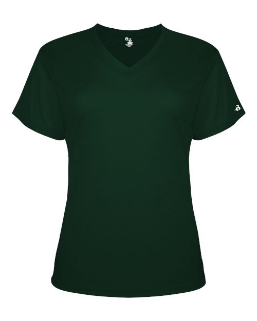 Badger 4962 Women’s Triblend Performance V-Neck Short Sleeve T-Shirt