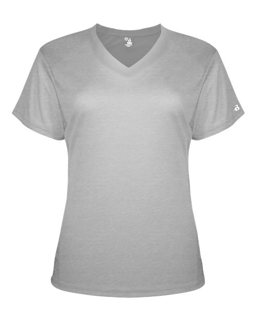 Badger 4962 Women’s Triblend Performance V-Neck Short Sleeve T-Shirt
