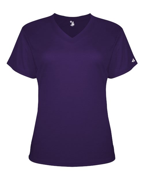 Badger 4962 Women’s Triblend Performance V-Neck Short Sleeve T-Shirt