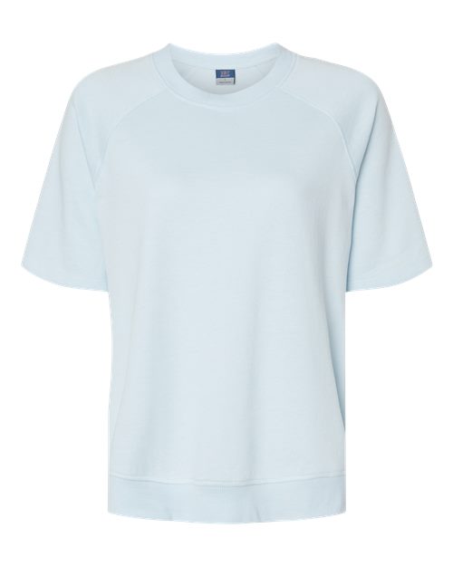 MV Sport W23711 Women's French Terry Short Sleeve Crewneck Pullover