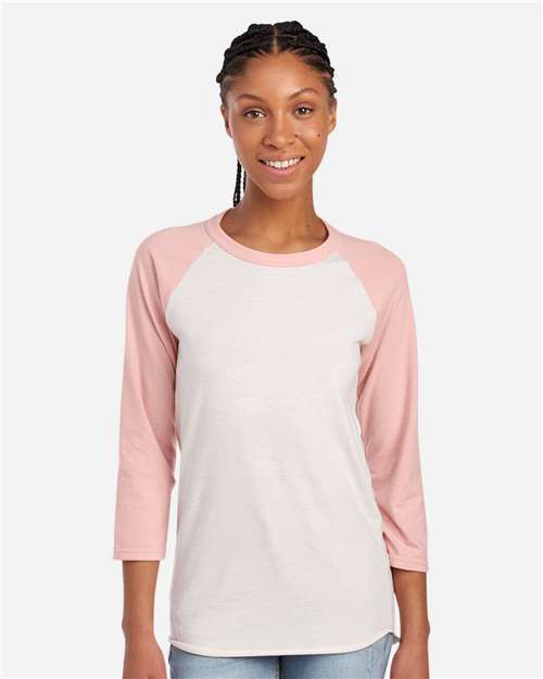 JERZEES 560RR Premium Blend Ringspun Three-Quarter Sleeve Raglan Baseball T-Shirt