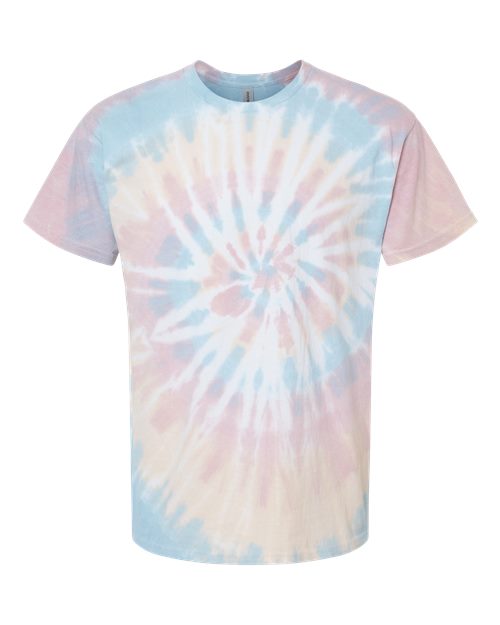 Dyenomite 200MS Unisex Multi-Color Spiral Tie-Dyed T-Shirt