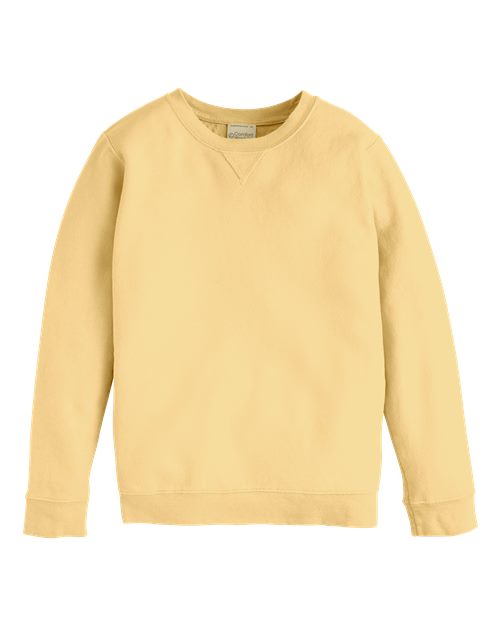 ComfortWash by Hanes GDH475 Youth Garment-Dyed Crewneck Sweatshirt