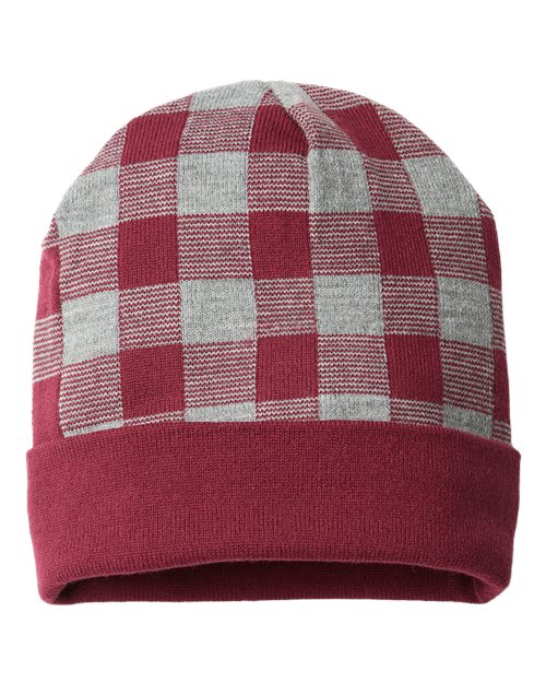 CAP AMERICA RKP12 USA-Made Plaid Beanie