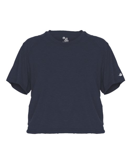 Badger 4963 Women's Tri-Blend Crop T-Shirt