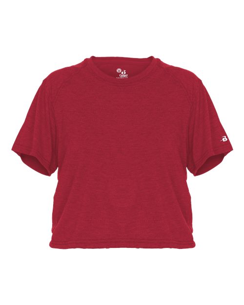 Badger 4963 Women's Tri-Blend Crop T-Shirt