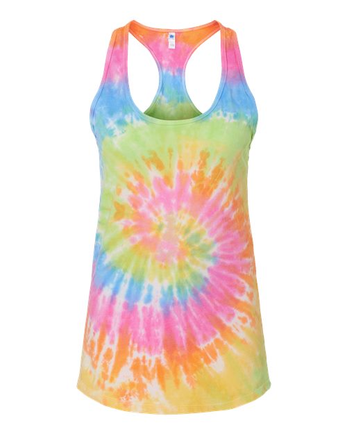 Colortone 3400 Women's Tie-Dyed Racerback Tank Top