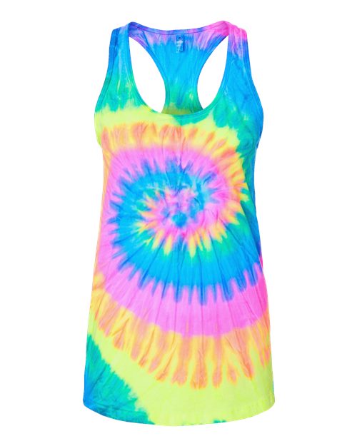 Colortone 3400 Women's Tie-Dyed Racerback Tank Top