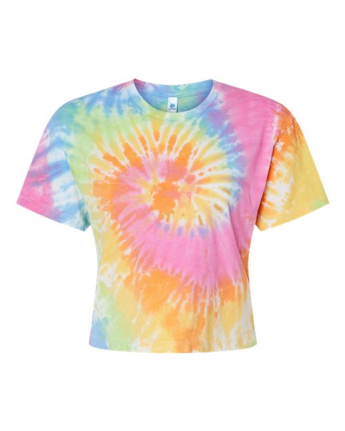 Colortone 1050 Women's Tie-Dyed Crop T-Shirt