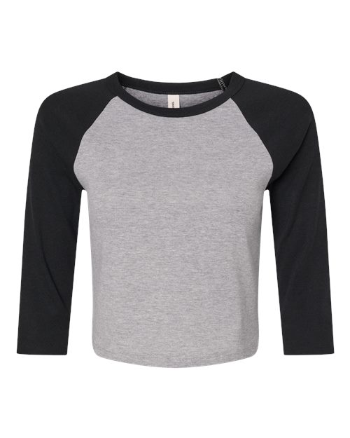 BELLA + CANVAS 1200 Women's Micro Rib 3/4 Raglan Sleeve Baby Tee