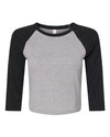 BELLA + CANVAS 1200 Women's Micro Rib 3/4 Raglan Sleeve Baby Tee